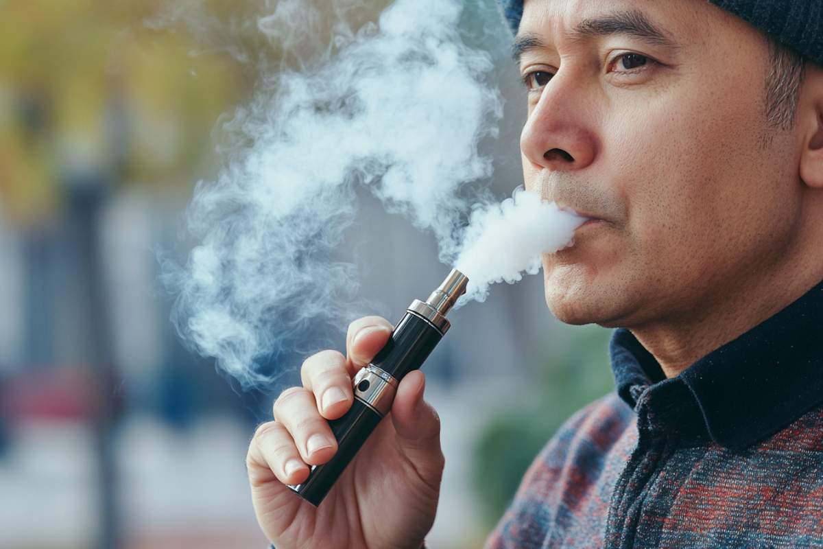 personne avec vape pen